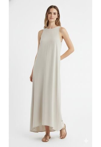 Vestido Largo Semilla En Lino Para Mujer Belife