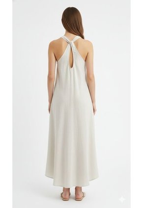 Vestido Largo Semilla En Lino Para Mujer