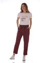 PANTALÓN  VINO TINTO BAGGY PARA MUJER 100616-00 de Belife