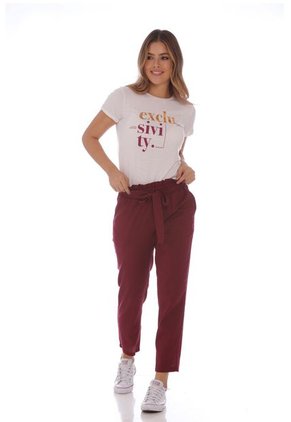 PANTALÓN VINO TINTO BAGGY PARA MUJER 100616-00