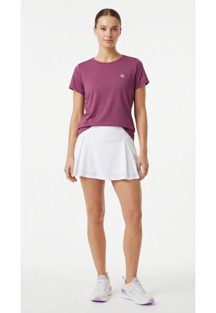 Camiseta Deportiva Manga Corta Morada Para Mujer