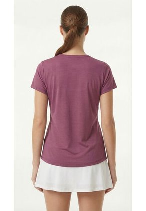 Camiseta Deportiva Manga Corta Morada Para Mujer