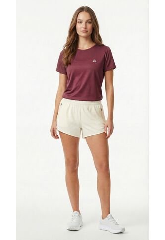 Camiseta Deportiva Vino Manga Corta Para Mujer Belife