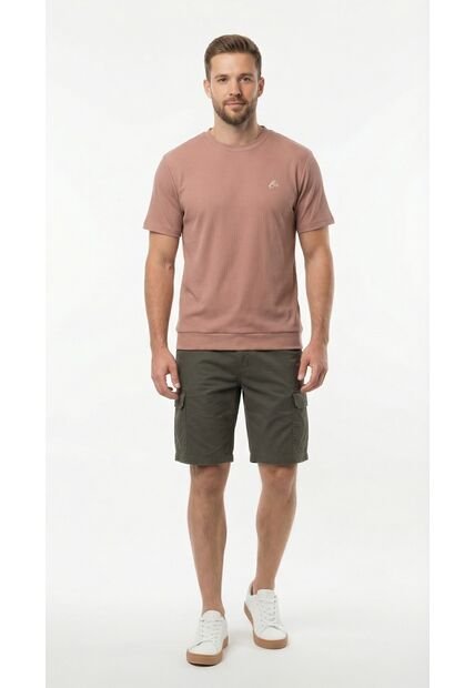 Camiseta Piel De Melocotón Manga Corta Para Hombre