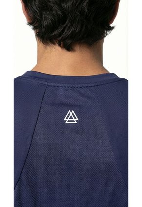 Camiseta Deportiva Azul Manga Sisa Para Hombre