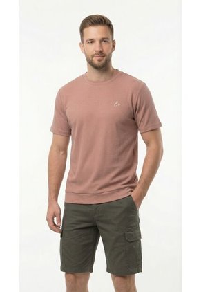 Camiseta Piel De Melocotón Manga Corta Para Hombre