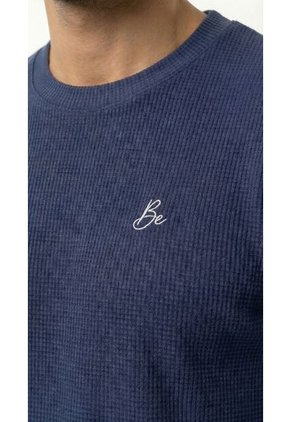 Camiseta Azul Manga Corta Para Hombre