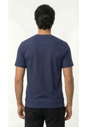 Camiseta Azul Manga Corta Para Hombre