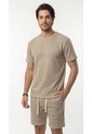 Camiseta Café Manga Corta Para Hombre de Belife