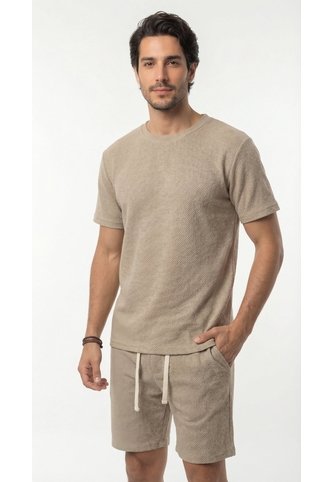 Camiseta Café Manga Corta Para Hombre Belife