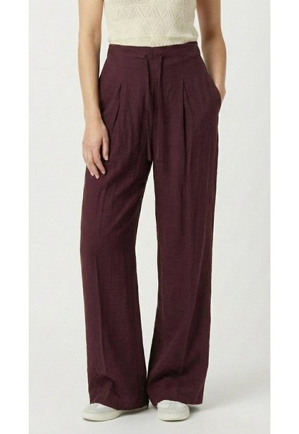 Pantalón Vino Amplio Para Mujer