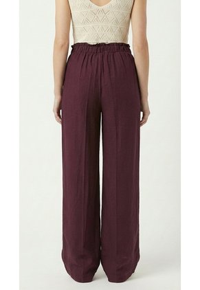 Pantalón Vino Amplio Para Mujer