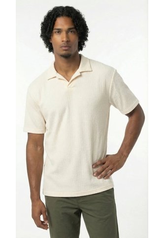 Camiseta Polo Ivory Cuello Cubano Para Hombre Belife
