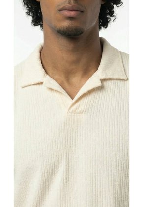 Camiseta Polo Ivory Cuello Cubano Para Hombre