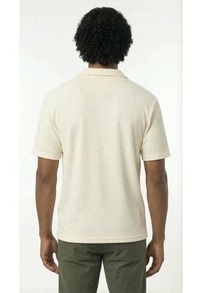 Camiseta Polo Ivory Cuello Cubano Para Hombre