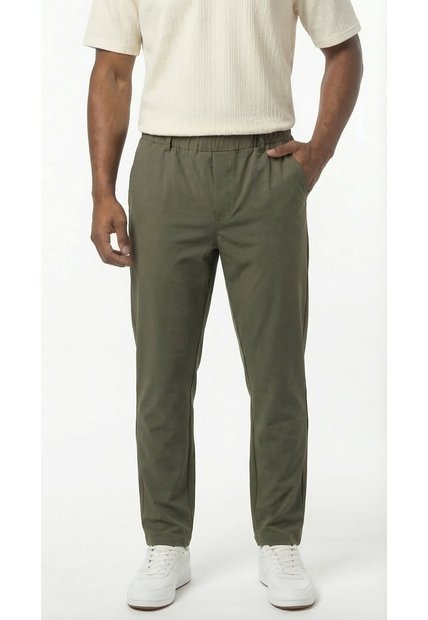 Pantalón Verde Militar Bota Recta Para Hombre
