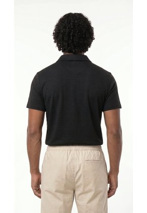 Polo Negro Para Hombre Con Cierre Funcional