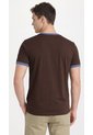 Camiseta Café Con Contraste Azul Para Hombre de Belife