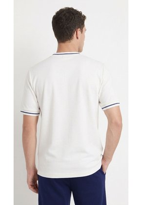 Camiseta Ivory Piqué Manga Corta Para Hombre