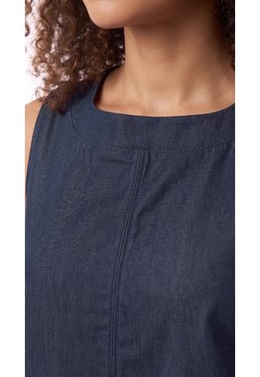 Blusa Azul índigo Manga Sisa Para Mujer