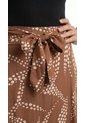 Falda Larga Estampada Café Para Mujer de Belife