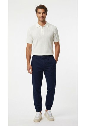 Jogger Azul Oscuro En Drill Para Hombre