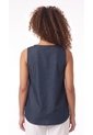 Blusa Azul índigo Manga Sisa Para Mujer de Belife