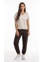 Camiseta Deportiva Beige Para Mujer de Belife