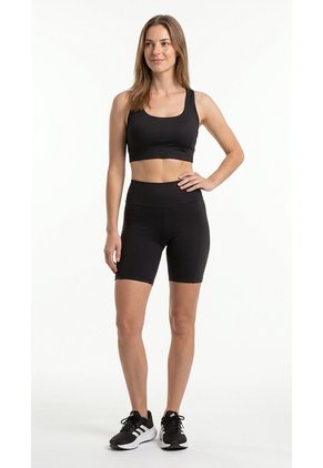 Top Deportivo Negro Con Copas Removibles Para Mujer