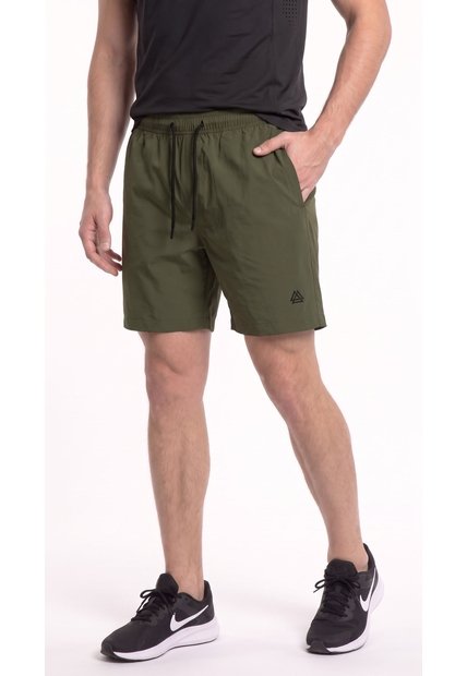 Pantaloneta Deportiva Verde Oscuro Para Hombre