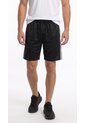 Pantaloneta Deportiva Negra Con Bloque Gris Para Hombre de Belife