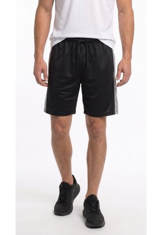 Pantaloneta Deportiva Negra Con Bloque Gris Para Hombre Belife