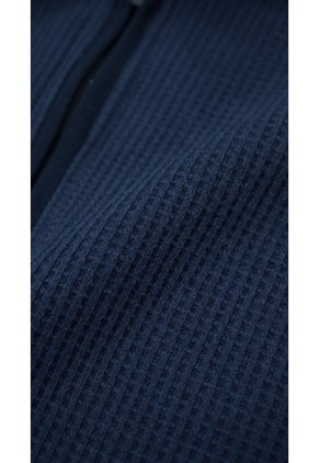 Polo Azul Oscuro Texturizada Para Hombre