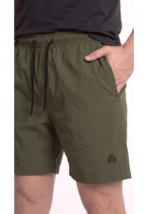 Pantaloneta Deportiva Verde Oscuro Para Hombre
