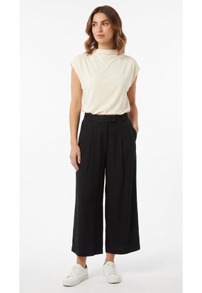 Pantalón Negro Fit Ancho Para Mujer
