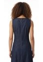 Vestido Largo Azul índigo Manga Sisa Para Mujer de Belife