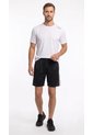 Pantaloneta Deportiva Negra Con Bloque Gris Para Hombre de Belife