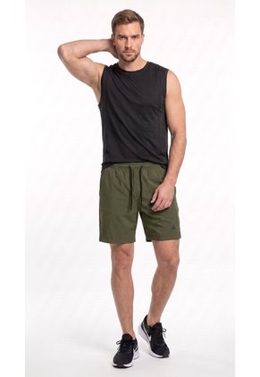 Pantaloneta Deportiva Verde Oscuro Para Hombre