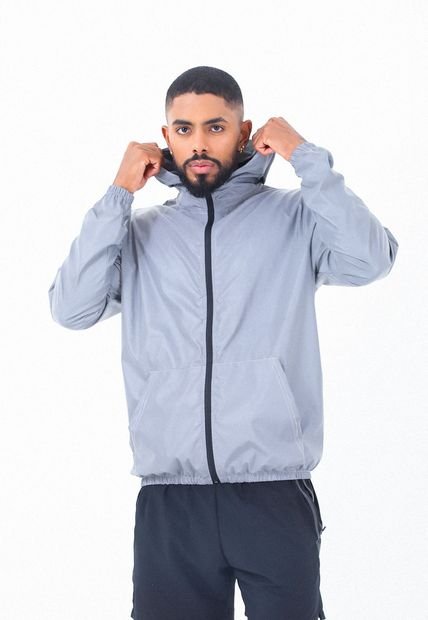 Chaqueta Reflectiva Gris Reflectiva Para Hombre