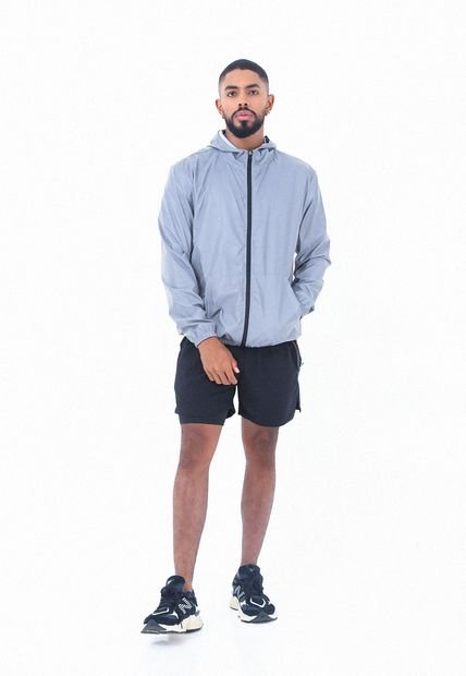 Pantaloneta Deportiva Negra Con Reflectivos Para Hombre Belife