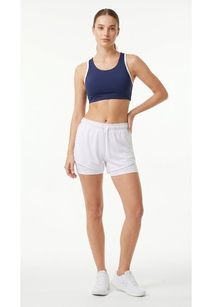 Short Running Blanco óptico Para Mujer Con Ciclista Interno