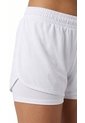 Short Running Blanco óptico Para Mujer Con Ciclista Interno de Belife