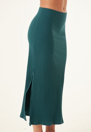 Falda Larga Verde Para Mujer