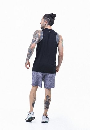 Camiseta Deportiva Manga Sisa Negro Para Hombre Belife