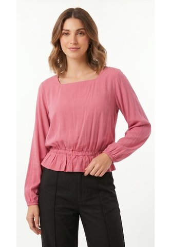 Blusa Rosada Manga Larga Para Mujer Belife
