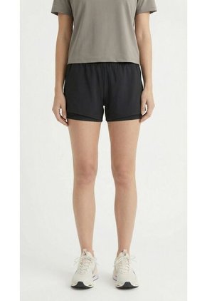 Short Deportivo Negro Con Ciclista Interno Para Mujer
