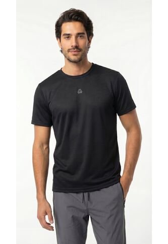 Camiseta Deportiva Negra Manga Corta Para Hombre Belife