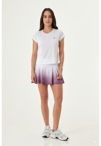 Falda Deportiva Sublimada Lila Con Ciclista Interno Para Mujer Belife