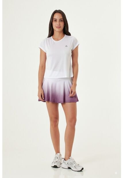 Falda Deportiva Sublimada Lila Con Ciclista Interno Para Mujer