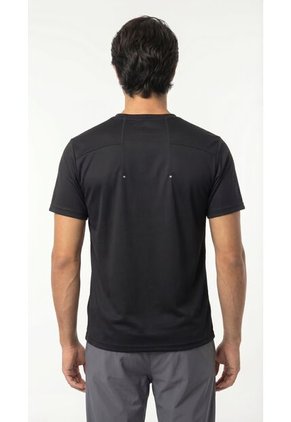 Camiseta Deportiva Negra Manga Corta Para Hombre